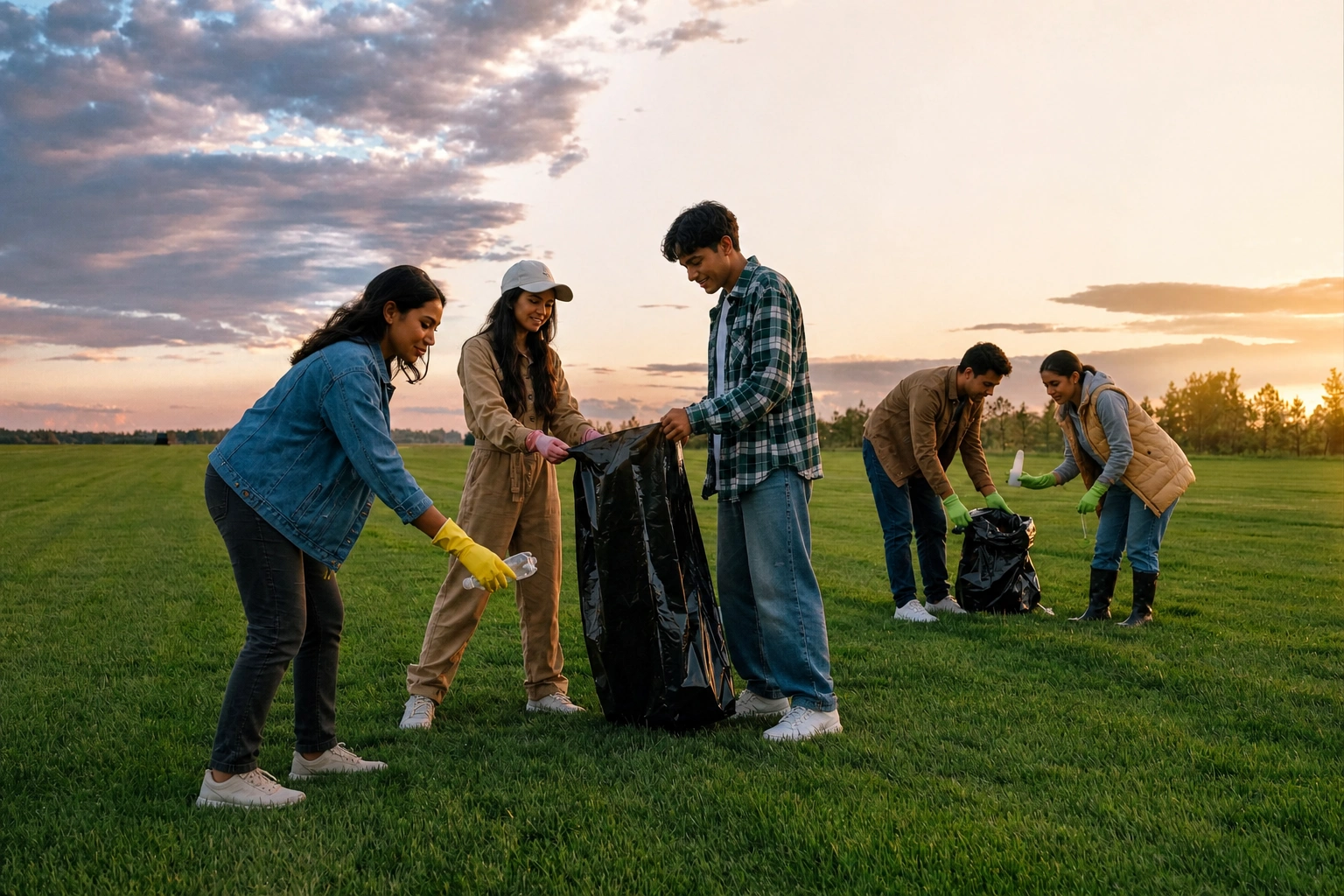 Equipo de Cipreses y Pinos trabajando por el medio ambiente